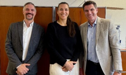 Fabian Heil, Managing Director of MBS Logistics AG, Maria Wegmueller, Managing Director of Gerhard Wegmüller Gmbh, Joerg Roehl, CEO MBS Group and Chairman of the Board of Directors, MBS Logistics AG.